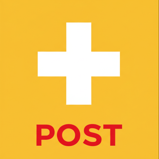 mais juste le mots poste en rouge en anglais 